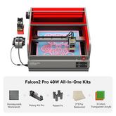 Falcon2 Pro 40W Incisore e Taglierina Laser Chiuso - Kit per Incisione di Progetti Multipli